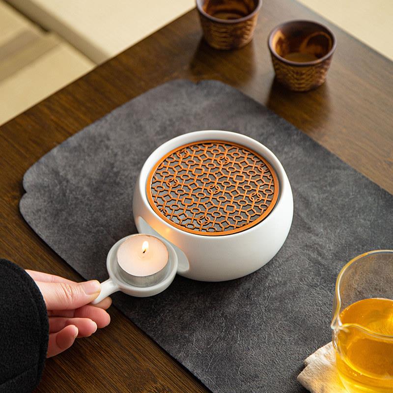 温茶炉小火炉蜡烛煮茶底座保温暖茶器提香器烘茶炉围炉煮茶温茶器