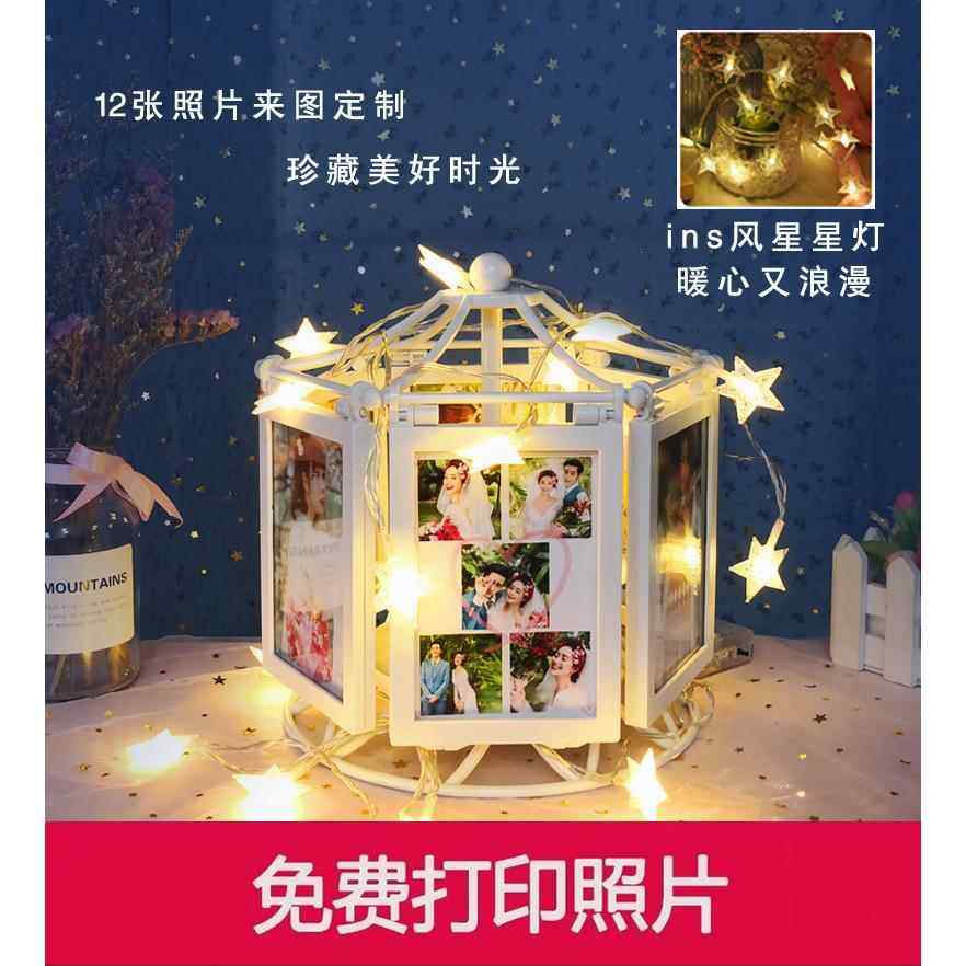 定制旋转风车摩天轮相框儿童宝宝相册摆台照片摆件5寸7寸情侣礼物