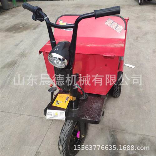 工地用电动灰斗车建筑工程搬运翻斗车装修拉瓷砖进电梯推车