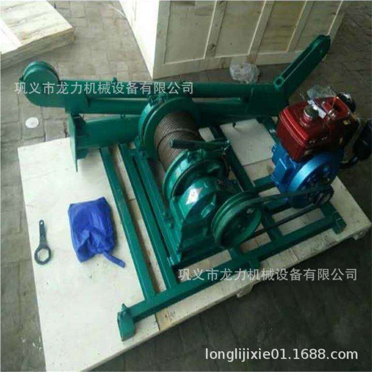 柴油汽绳油动起重力绞盘主机卷扬机EXM钢丝桶建筑鸡汽柴油公吊机