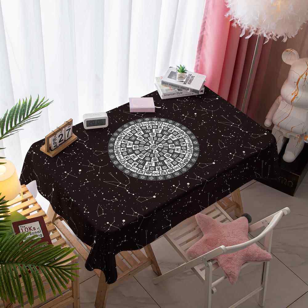 高档轻奢i桌布月潮牌桌游新款茶太阳星空亮防水防烫北欧ns风几布