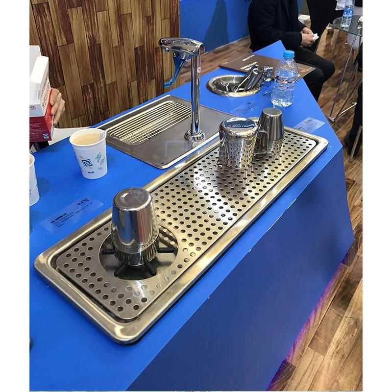 不锈钢自动洗杯器酒吧水吧台免清洗冲洗槽龙头高压水吧洗杯设备