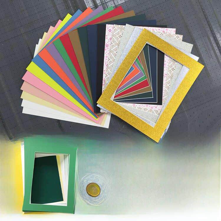 卡纸画框单框不带底儿童画简易裱框水彩素描画框彩色卡纸框
