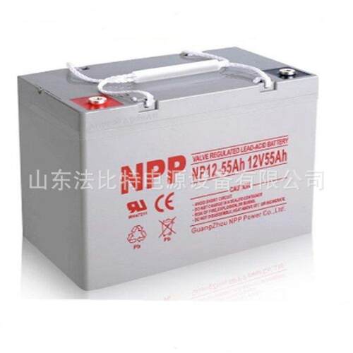 NPP铅酸蓄电池NP12-55Ah耐普12V55Ah质保3年工业电池通信设备