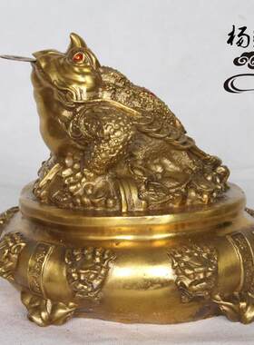 铜聚宝盆蟾蜍金蟾摆件工厂铜器