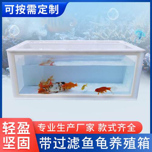 乌龟锦鲤鱼缸池箱带排水过滤客厅家用小中大型塑料玻璃长方形定制