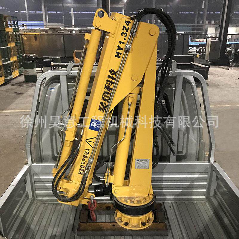1吨小型货车吊吊重1000公斤轻卡微型液压折臂小吊机