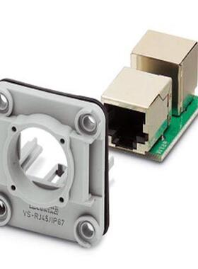 菲尼克斯以太网面板安装支架VS-08-A-RJ/MOD-F-IP67电气联接德国