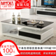 蒙思凯美简约现代钢化玻璃茶几小户型客厅创意储物烤漆茶桌家用
