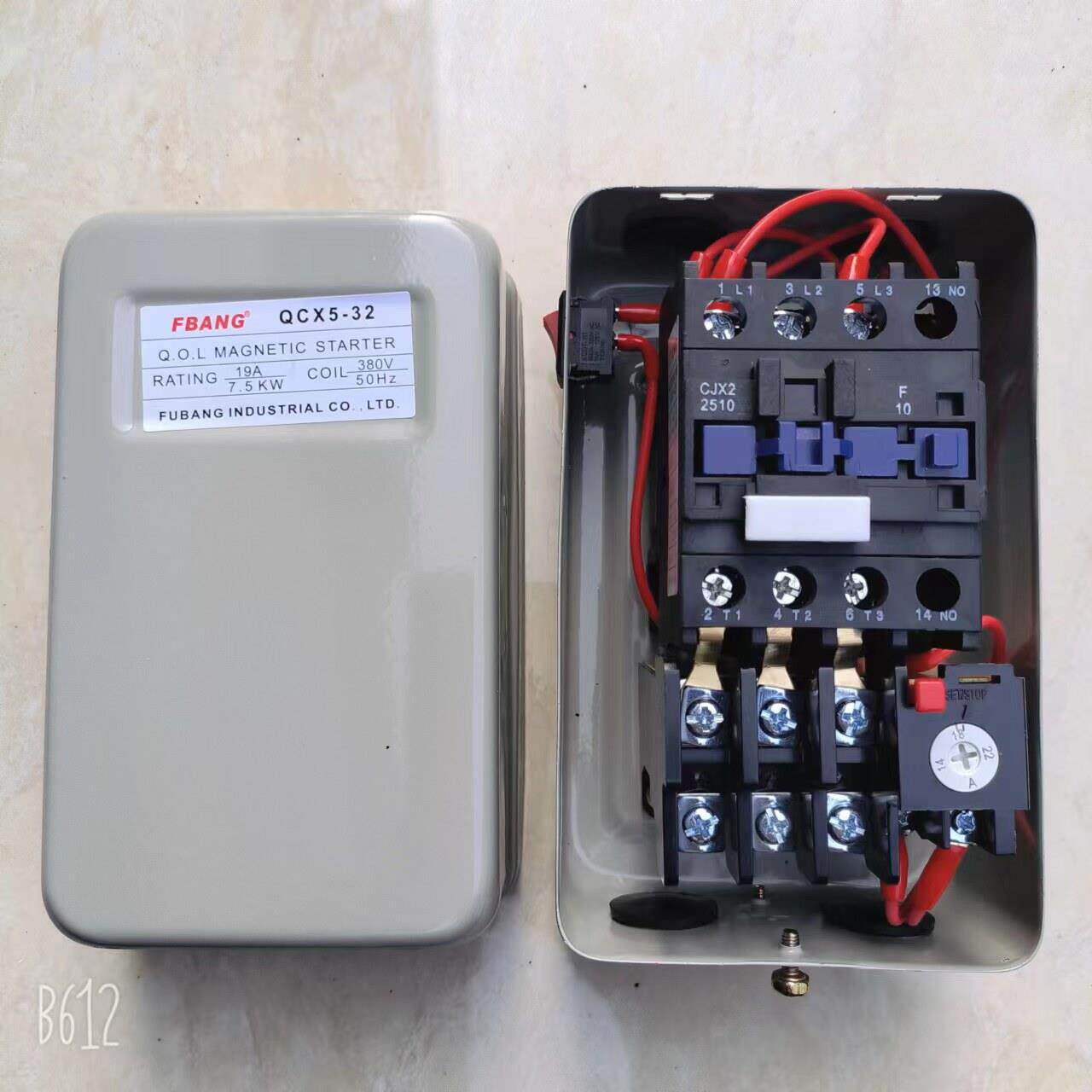 富邦磁力启动器 活塞空压机控制器 气泵保护器3kw 4 7.5 11 15kw