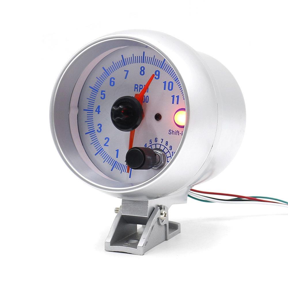 汽车改装转速表 3.75英寸 0-11000 Rpm 仪表转速表双指针汽车仪表
