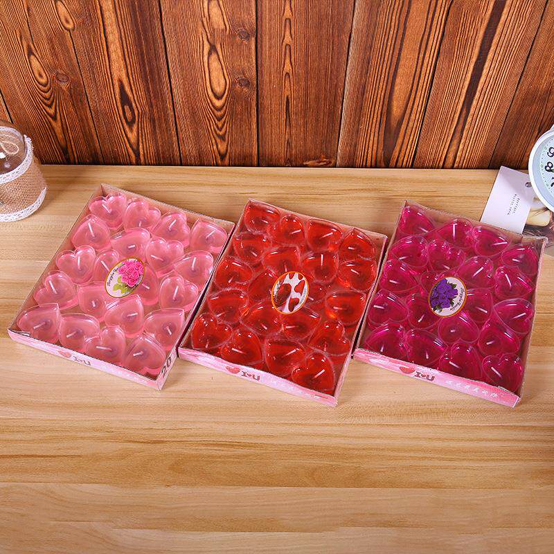 心形果冻蜡烛创意水晶透明蜡烛浪漫求婚生日表白摆图爱心小蜡烛