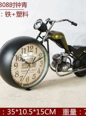产品手工制造表装饰品带抖音摆件直播时钟摩托车模型供应家居