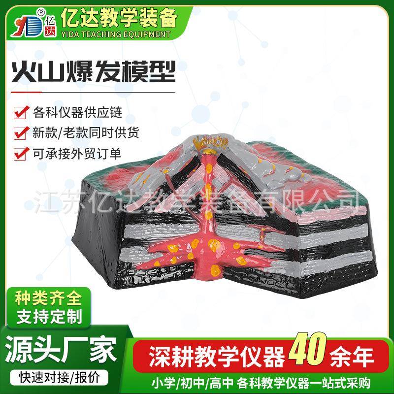新课标火山爆发模型 火山模型 演示地壳地理地质熔岩喷发