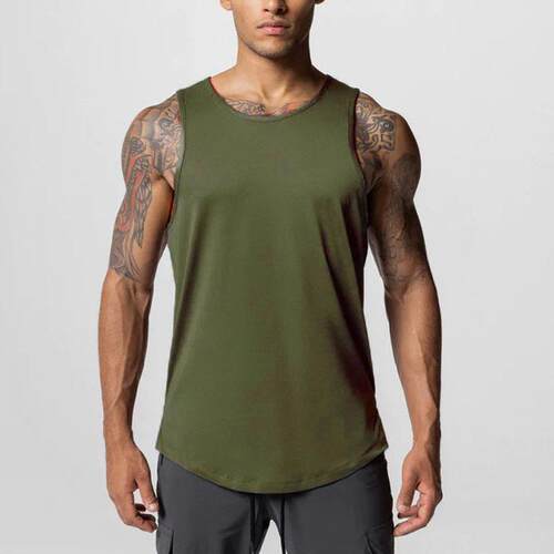 Large size muscle sports vest for men, breathable fitness