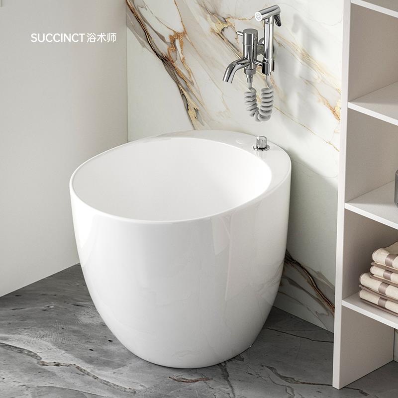 SUCCINCT浴术师拖把池家用阳台卫浴拖把盆陶瓷拖布池卫生间墩布池