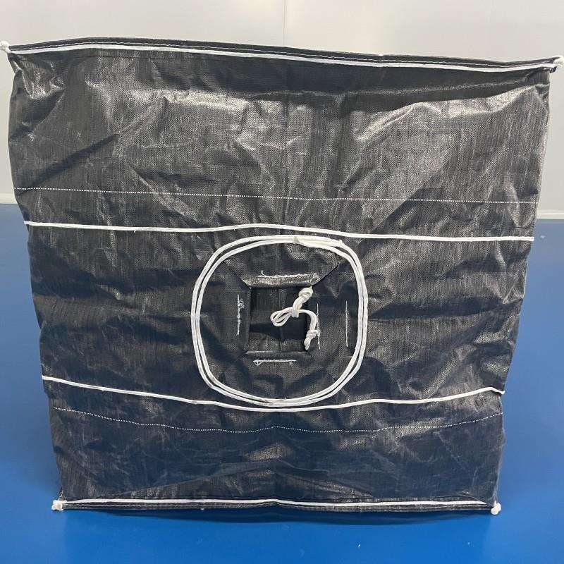 出口品质黑色内拉筋吨袋 抗UV1吨集装袋 黑色炭黑防漏防鼓肚吨袋