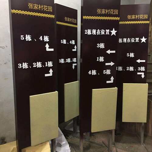 小区标识牌住宅小区户外导视牌制作房地产指示牌停车场指示牌立牌