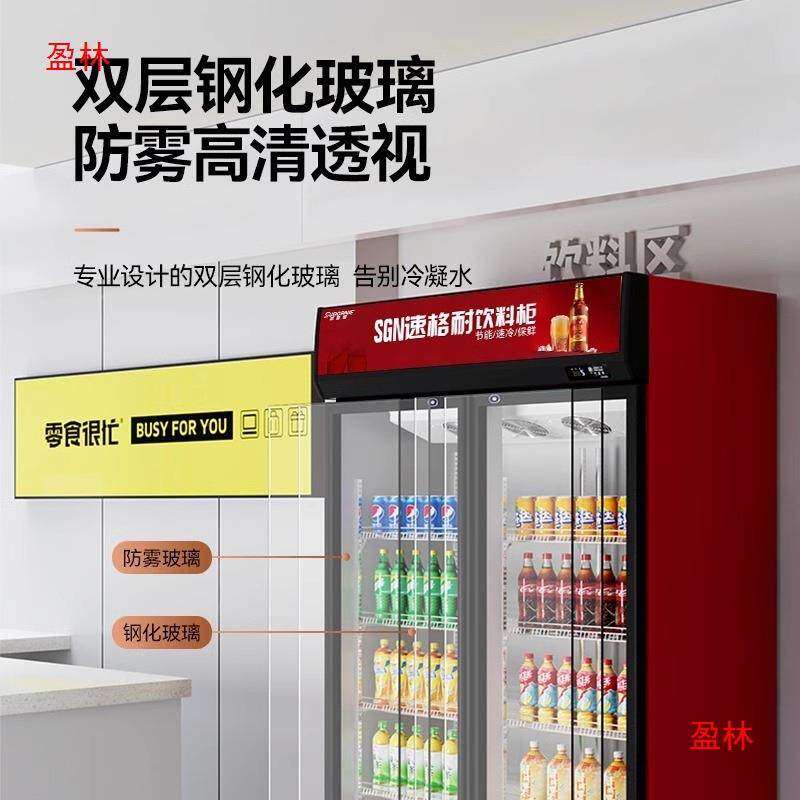 速格耐单门立式超市饮料啤酒冷藏展示柜商用冰箱双开门水柜保鲜柜