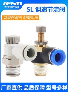 气缸接头SL6-01气动8-02调速阀AS1201F调速开关M5-04A-06A节流阀