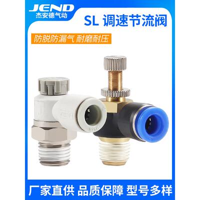 气缸接头SL6-01气动8-02调速阀AS1201F调速开关M5-04A-06A节流阀