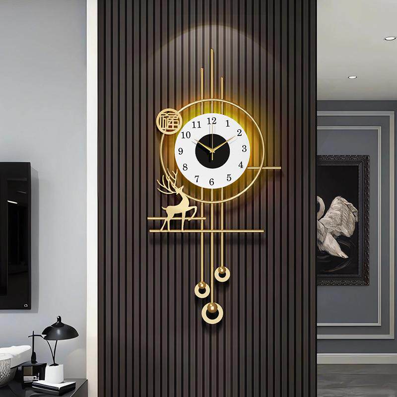2025 Creative Wall Clock for Living Room - Artistic and Fash - 实物图