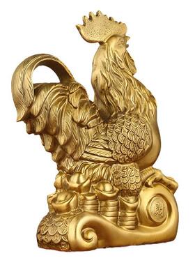 厂家黄铜公鸡生肖鸡金鸡金钱鸡家居铜公鸡十二生肖工艺品客厅