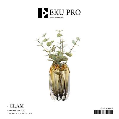 EKU PRO·安透·北欧水晶玻璃花瓶轻奢装饰摆件客厅插花器 | Calm