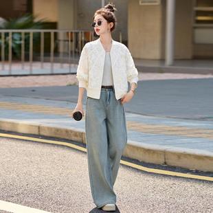 绣小香风蕾丝刺棒球服短套外女ZYAO916年春季 洋气小个气质 子新款