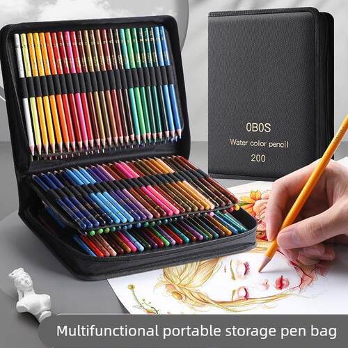 Oil colored pencil students draw 48 color pencils by hand