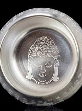 心经建银包银主人盏手工茶器礼品茶具茶盏单大师瓷手工杯杯银真鎏