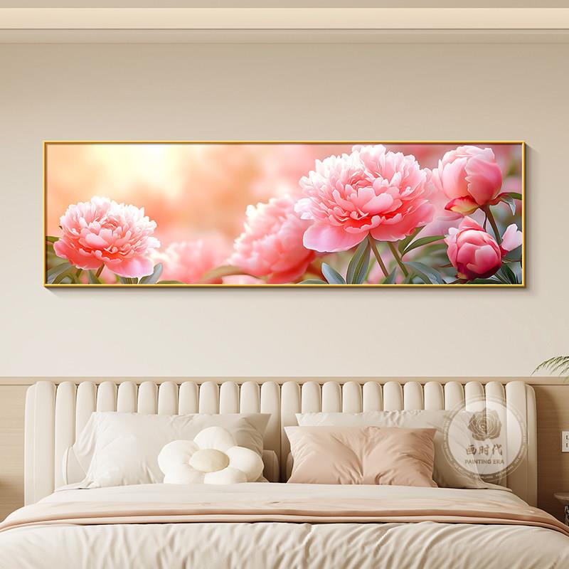 花开富贵客厅挂画现简约沙发背景墙挂画级感牡丹花卧室床头画