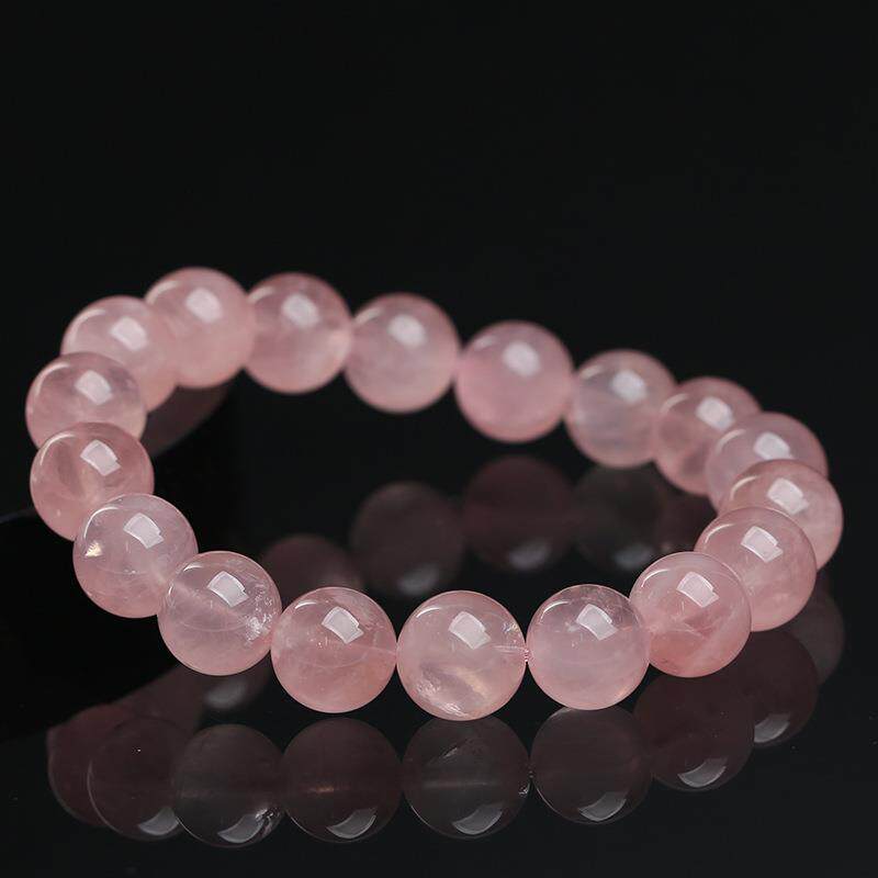 2026名都水晶 天然西柚色马粉晶手链 马达加斯加粉水晶圆珠手串