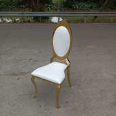 佛山不锈钢餐椅宴会酒店婚庆椅子可叠放带靠背凳子轻奢户外定制