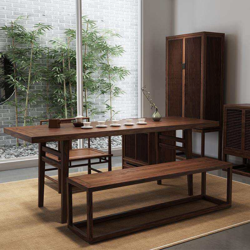 新款直销新中式榆木茶桌组合茶台 干泡茶桌客厅茶桌椅组合茶道桌