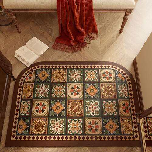 美拉德免洗美式复古入户皮革地垫进门入户垫防滑脚垫高级脚垫