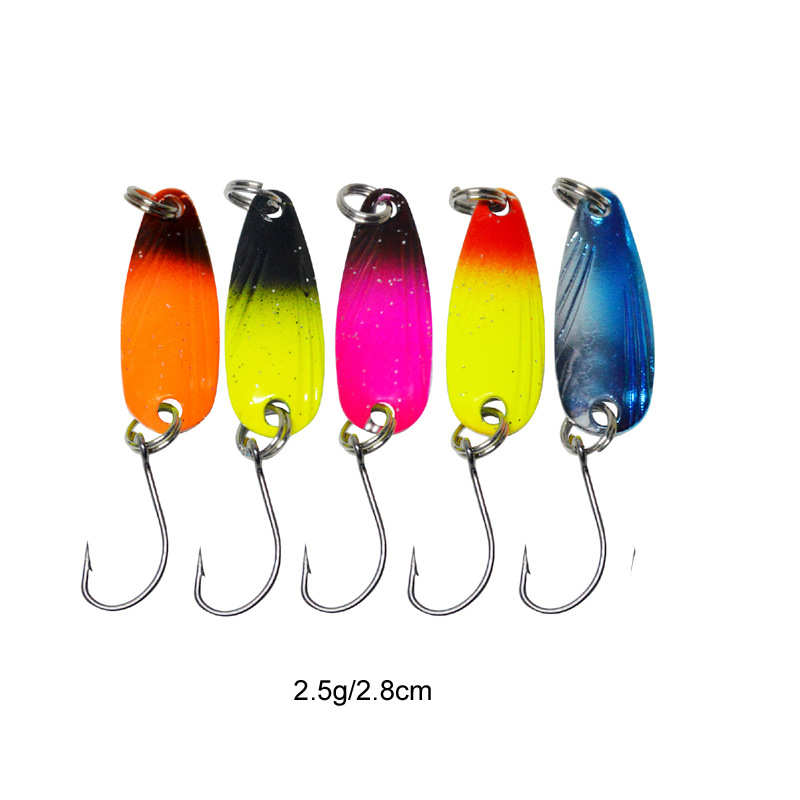 7/9/10Pcs Trout Bait 2.5g/2.6g/3g/3.2g/3.5g/5g Metal Spoon F