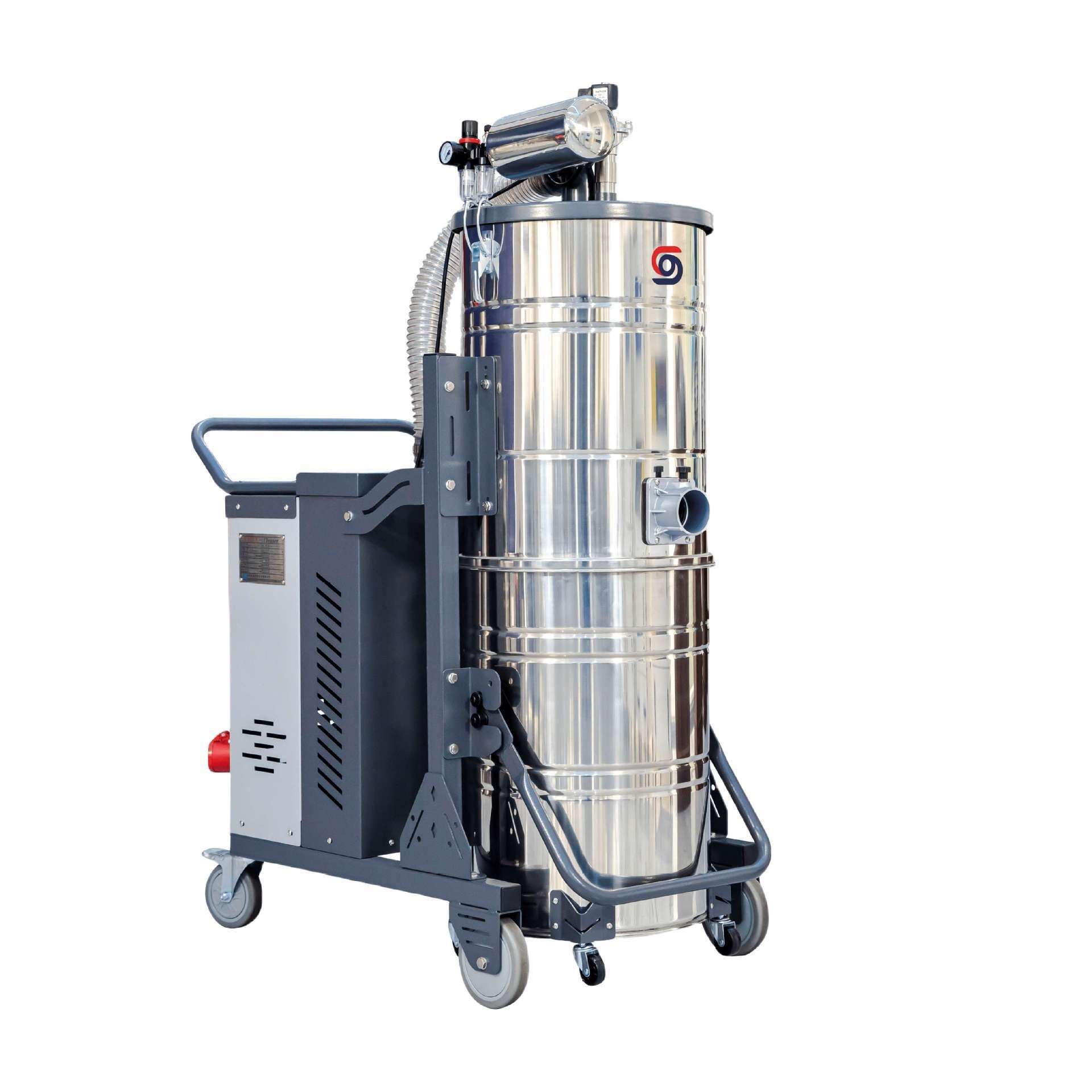 工业脉冲吸尘器2.2KW大容量高压吸尘器100L移动式除尘器工业除尘