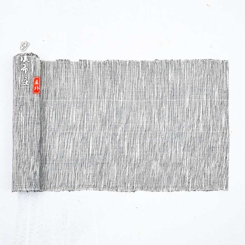 日式手工干泡茶席布麻类桌布浅色古风装饰禅意茶席 苎麻桌旗