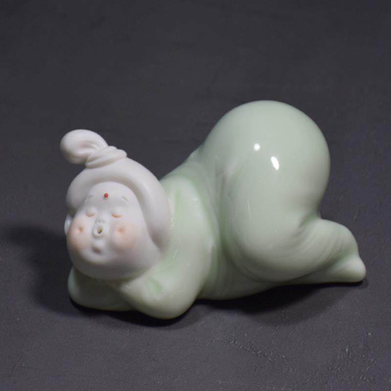 正品创意可手工陶瓷笔唐女文家房用用品架丑萌桌面摆件仕女爱小装