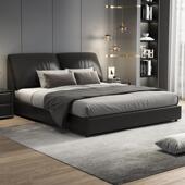 意式 极简科技布艺床双人现代简约1.5米小户型主卧床大象耳朵婚床