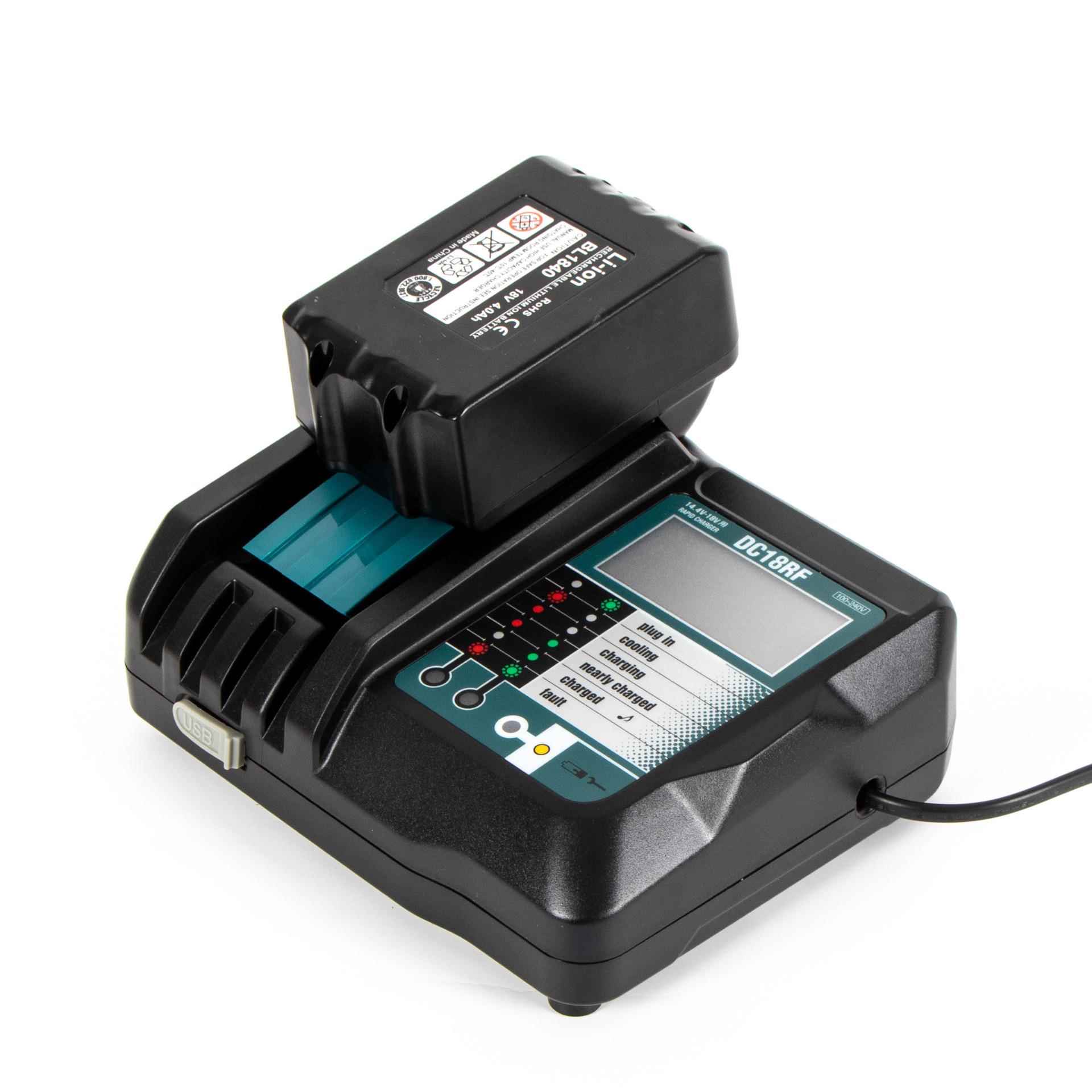 适用于DC18RF牧田BL1830电池新款快速充电器3.5A6.5A可选