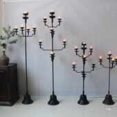 复古油灯摆件仿古长杆怀旧禅意茶室灯侘寂风落地灯烛台