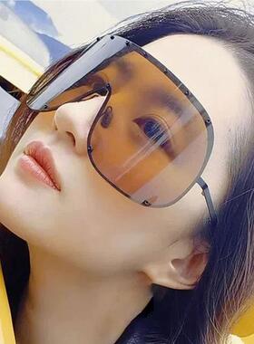 刘亦同款墨镜菲女款开车司专用防紫6828外线阳镜大框朋克驾驶机太