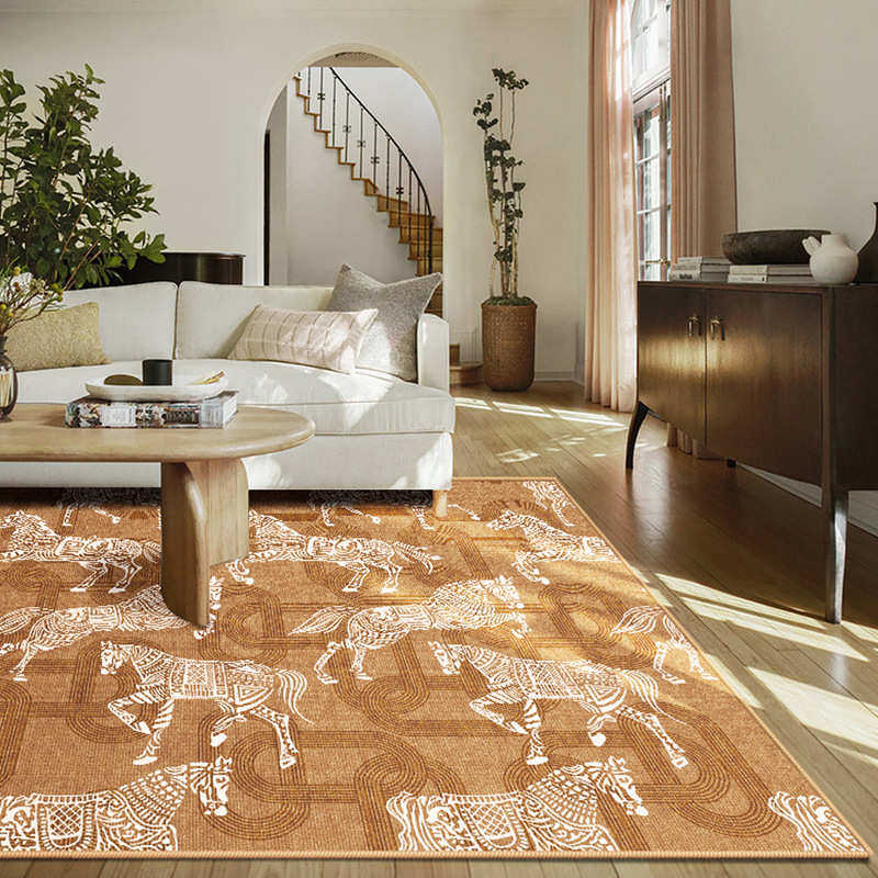 中古侘寂风马匹地毯客厅卧室轻奢复古防水防污地垫衣帽间高级感厚,居家布艺,地毯,淘宝优惠券,粉丝福利购,淘宝优惠卷