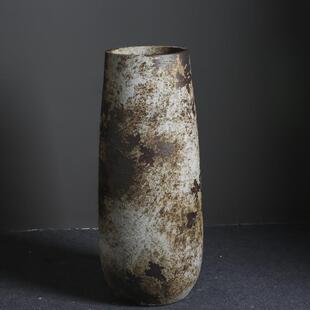 古田插干花中粗陶WPG客厅酒店别墅陶罐陶瓷摆 落地复花瓶大园号式