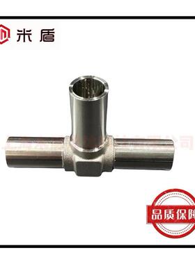316L不锈钢对焊三通接头 自动焊接头 EP级电解抛光 等径联合三通