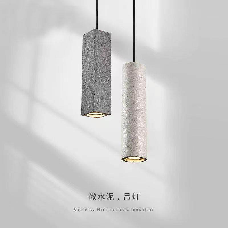 北欧风简约吊灯简约水泥灯个性创意工业吊灯民宿吧台餐厅现代loft