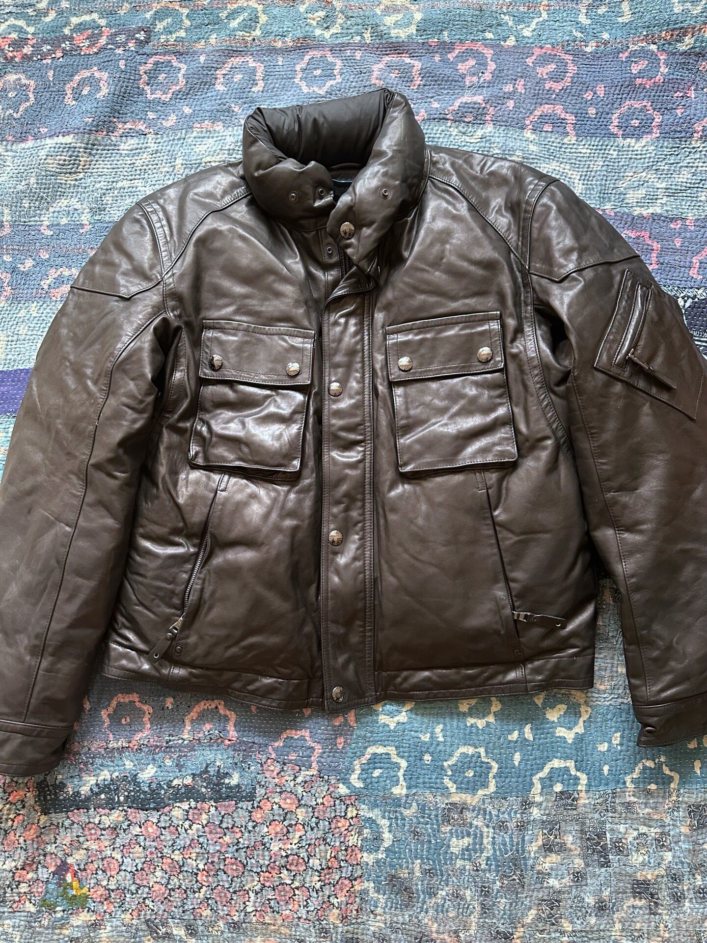 Polo Ralph Lauren Leather Down Jacket — label