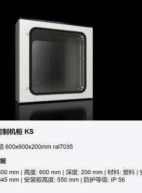威图AE1033500 可选择带或不带透明门配有门和安装板的玻璃纤维